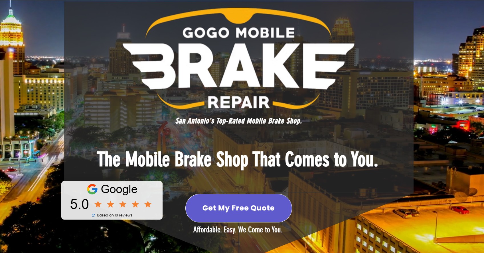 Mobile auto repair website