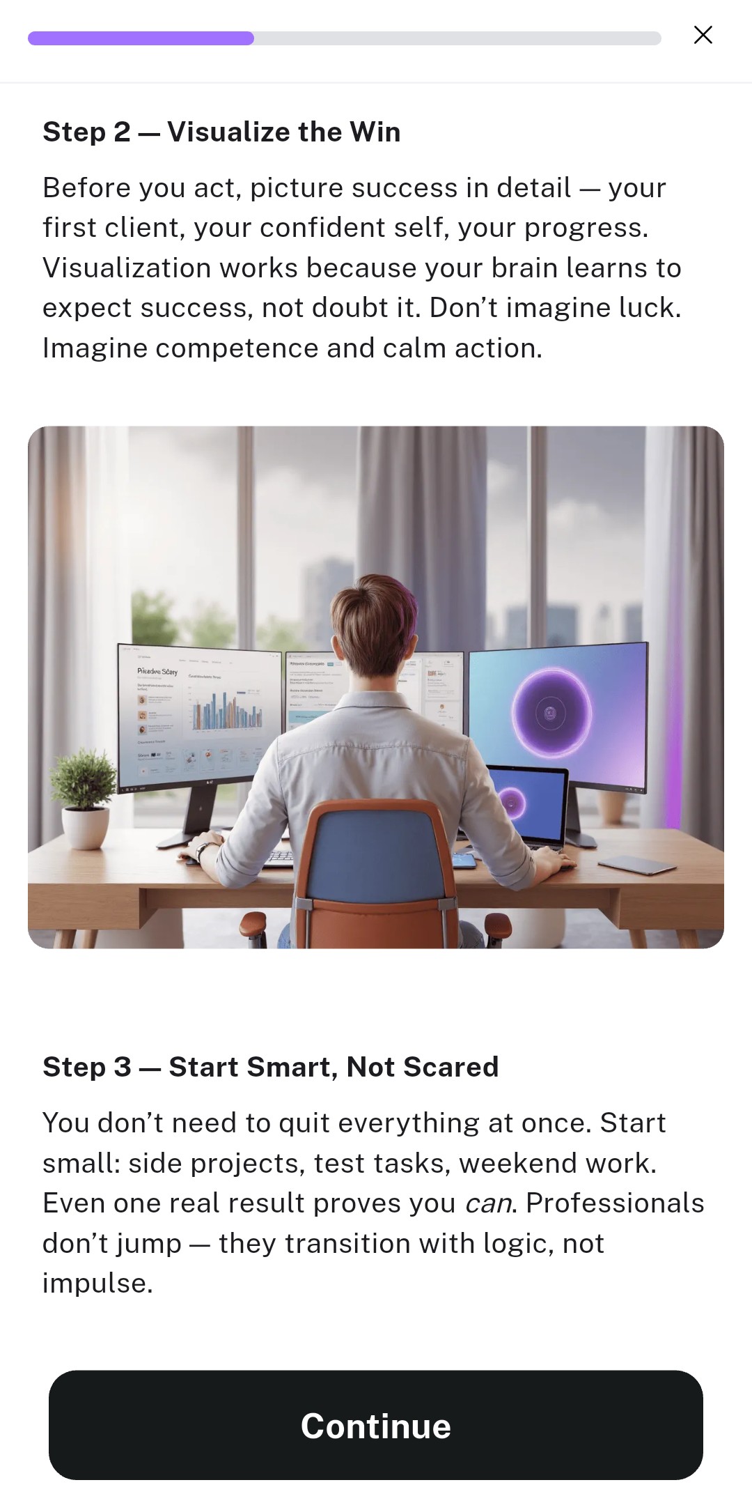 Mobile course training app
