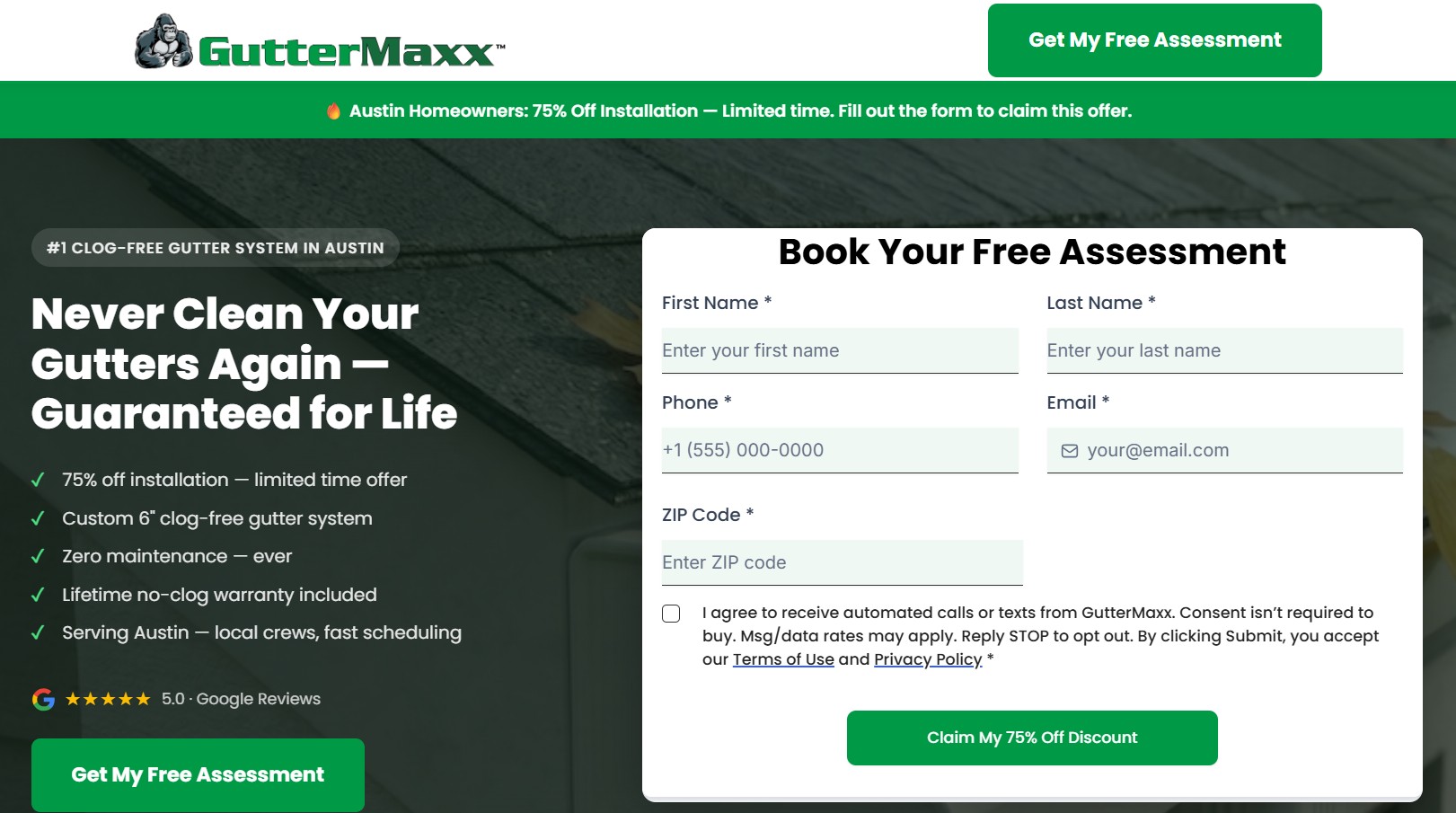 Home exterior services website
