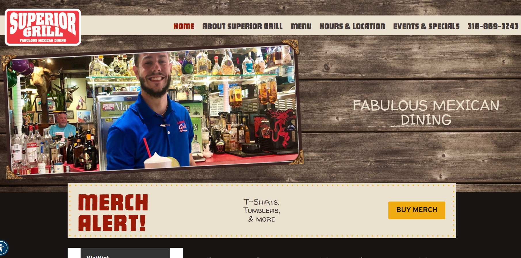 Mexican restaurant website