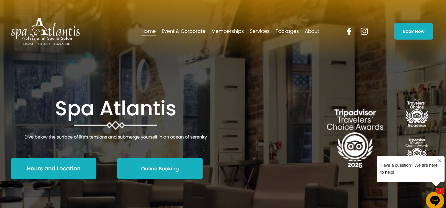 Day spa website